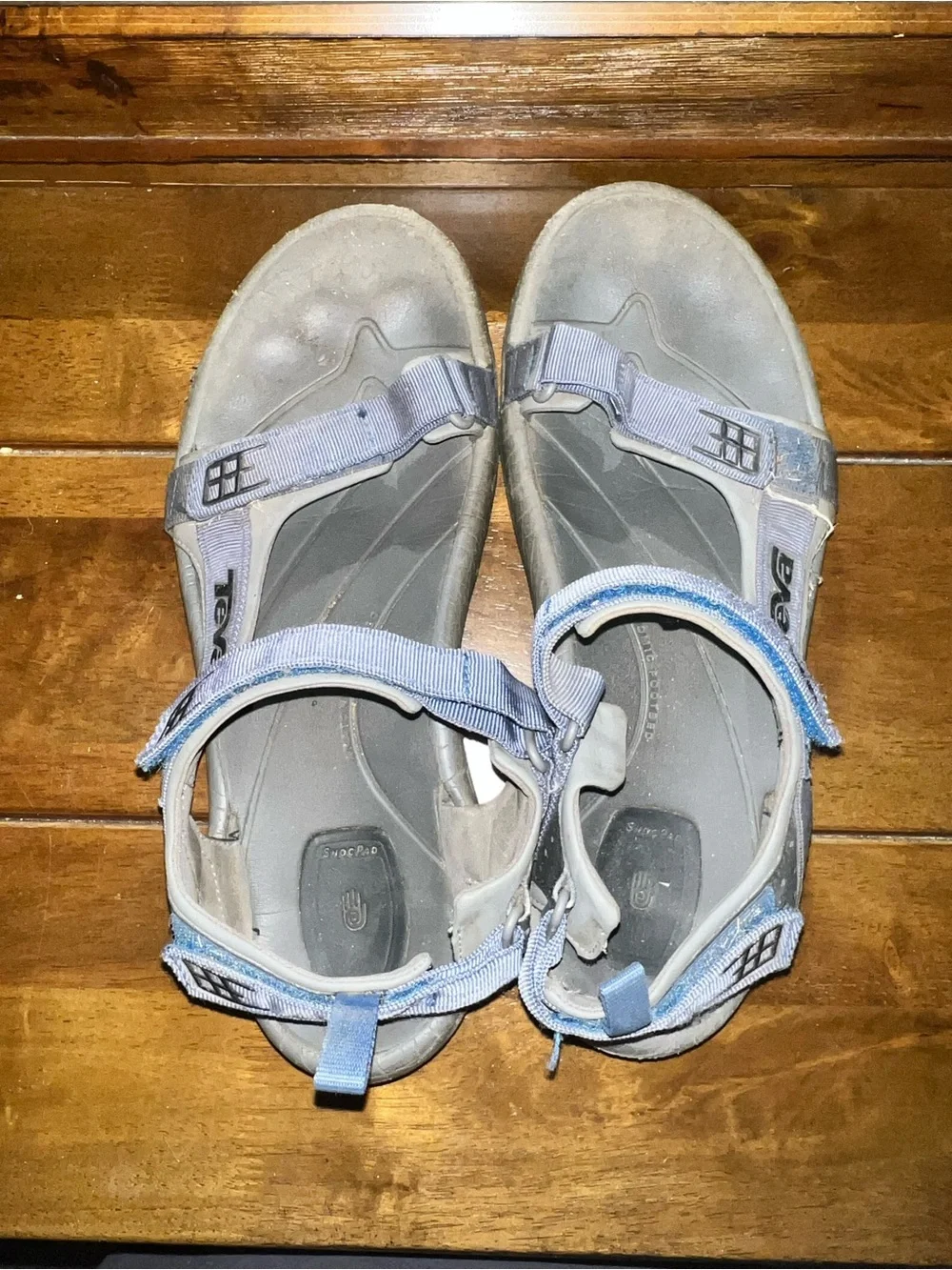 Teva Light Blue Gray Strappy Outdoor Sandals